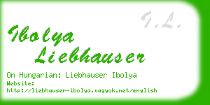 ibolya liebhauser business card